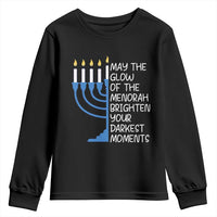Jewish Faith and Pray Youth Sweatshirt May The Glow Of The Menorah Brighten Your Darkest Moments - Wonder Print Shop