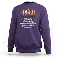 Jewish Faith and Pray Lights Sweatshirt May The Glow Of The Menorah Brighten Your Darkest Moments - Wonder Print Shop