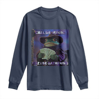 Funny Wizard Frog Fantasy Meme Long Sleeve Shirt Call Me Magic Cuz I Be Gathering MTG Gamer - Wonder Print Shop