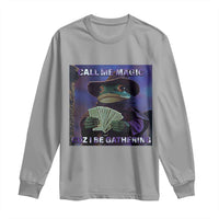 Funny Wizard Frog Fantasy Meme Long Sleeve Shirt Call Me Magic Cuz I Be Gathering MTG Gamer - Wonder Print Shop