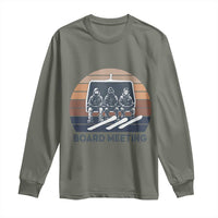 Funny Snowboarding Board Meeting Long Sleeve Shirt Retro Chairlift Snowboarders Powder Junkies - Wonder Print Shop