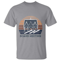 Funny Snowboarding Board Meeting T Shirt Retro Chairlift Snowboarders Powder Junkies - Wonder Print Shop