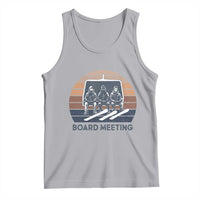 Funny Snowboarding Board Meeting Tank Top Retro Chairlift Snowboarders Powder Junkies - Wonder Print Shop
