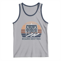 Funny Snowboarding Board Meeting Tank Top Retro Chairlift Snowboarders Powder Junkies - Wonder Print Shop