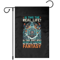 Is This the Real Life RPG Parody Fantasy Dice Garden Flag Funny Epic Tabletop Dungeon Roleplay Game Fans - Wonder Print Shop
