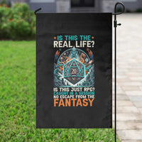 Is This the Real Life RPG Parody Fantasy Dice Garden Flag Funny Epic Tabletop Dungeon Roleplay Game Fans - Wonder Print Shop