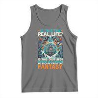 Is This the Real Life RPG Parody Fantasy Dice Tank Top Funny Epic Tabletop Dungeon Roleplay Game Fans - Wonder Print Shop