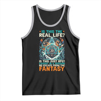 Is This the Real Life RPG Parody Fantasy Dice Tank Top Funny Epic Tabletop Dungeon Roleplay Game Fans - Wonder Print Shop
