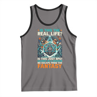Is This the Real Life RPG Parody Fantasy Dice Tank Top Funny Epic Tabletop Dungeon Roleplay Game Fans - Wonder Print Shop