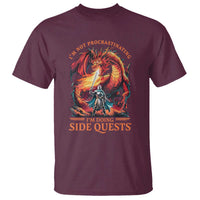 I’m Not Procrastinating I’m Doing Side Quests T Shirt Fantasy Gamer Humor Epic Dragon RPG Adventure - Wonder Print Shop