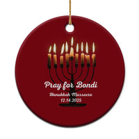 Pray for Bondi Australia Hanukkah Dec 14 2025 Ceramic Ornament Menorah Lights Jewish Faith Memorial - Wonder Print Shop