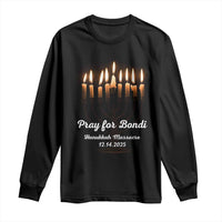 Pray for Bondi Australia Hanukkah Dec 14 2025 Long Sleeve Shirt Menorah Lights Jewish Faith Memorial - Wonder Print Shop