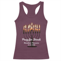 Pray for Bondi Australia Hanukkah Dec 14 2025 Racerback Tank Top Menorah Lights Jewish Faith Memorial - Wonder Print Shop