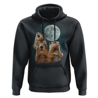 Funny Three Groundhog Meme Hoodie Woodchucks Under The Moon
