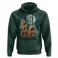 Funny Three Groundhog Meme Hoodie Woodchucks Under The Moon