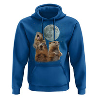 Funny Three Groundhog Meme Hoodie Woodchucks Under The Moon