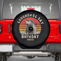 Groundhog Day Is My Birthday Spare Tire Cover Funny Woodchuck Retro Vintage