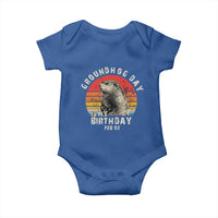 Groundhog Day Is My Birthday Baby Onesie Funny Woodchuck Retro Vintage