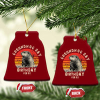 Groundhog Day Is My Birthday Ceramic Ornament Funny Woodchuck Retro Vintage - Wonder Print Shop