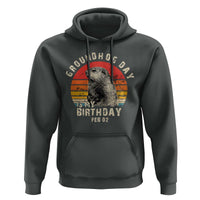 Groundhog Day Is My Birthday Hoodie Funny Woodchuck Retro Vintage