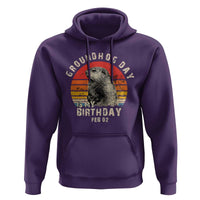 Groundhog Day Is My Birthday Hoodie Funny Woodchuck Retro Vintage