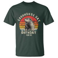 Groundhog Day Is My Birthday T Shirt Funny Woodchuck Retro Vintage