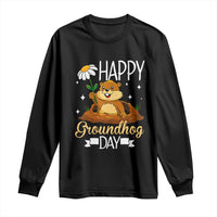Happy Groundhog Day Long Sleeve Shirt Punxsutawney Phil Groundhog Lover