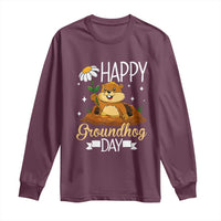 Happy Groundhog Day Long Sleeve Shirt Punxsutawney Phil Groundhog Lover