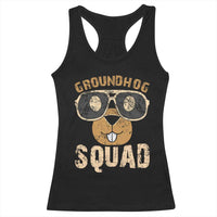 Groundhog Squad Racerback Tank Top Cute Woodchuck Happy Groundhog Day