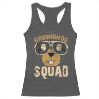 Groundhog Squad Racerback Tank Top Cute Woodchuck Happy Groundhog Day