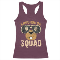 Groundhog Squad Racerback Tank Top Cute Woodchuck Happy Groundhog Day