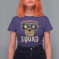 Groundhog Squad T Shirt For Women Cute Woodchuck Happy Groundhog Day