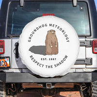 Groundhog Meteorology Spare Tire Cover Respect The Shadow Est 1887 Funny Woodchuck