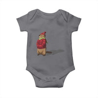 Groundhog Shadow Baby Onesie Funny Woodchuck Ground Hog Meteorlogy