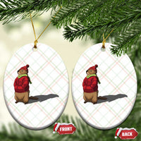 Groundhog Shadow Ceramic Ornament Funny Woodchuck Ground Hog Meteorlogy - Wonder Print Shop