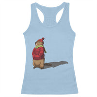Groundhog Shadow Racerback Tank Top Funny Woodchuck Ground Hog Meteorlogy