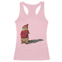 Groundhog Shadow Racerback Tank Top Funny Woodchuck Ground Hog Meteorlogy