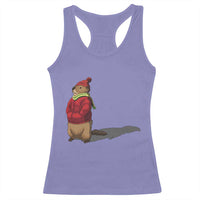 Groundhog Shadow Racerback Tank Top Funny Woodchuck Ground Hog Meteorlogy