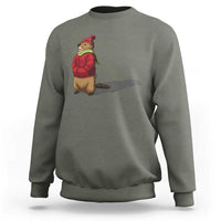 Groundhog Shadow Sweatshirt Funny Woodchuck Ground Hog Meteorlogy