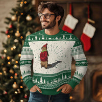 Groundhog Shadow Knitted Sweatshirt Funny Woodchuck Ground Hog Meteorlogy