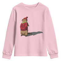Groundhog Shadow Youth Sweatshirt Funny Woodchuck Ground Hog Meteorlogy
