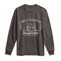 Groundhog Social Club Long Sleeve Shirt Shadow Society Funny Woodchuck