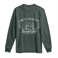 Groundhog Social Club Long Sleeve Shirt Shadow Society Funny Woodchuck