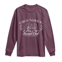 Groundhog Social Club Long Sleeve Shirt Shadow Society Funny Woodchuck