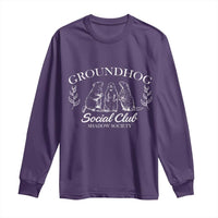 Groundhog Social Club Long Sleeve Shirt Shadow Society Funny Woodchuck