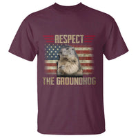 Groundhog Meteorology T Shirt Respect The Groundhog Woodchuck Photo GroundHog Day