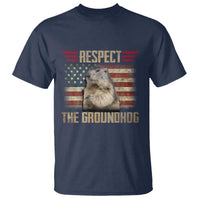 Groundhog Meteorology T Shirt Respect The Groundhog Woodchuck Photo GroundHog Day