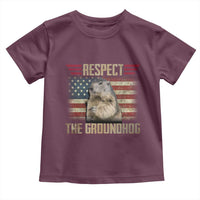 Groundhog Meteorology Toddler T Shirt Respect The Groundhog Woodchuck Photo GroundHog Day