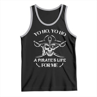 Funny Pirate Skull Tank Top Yo Ho Life For Me Buccaneer Freebooter