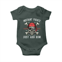 Funny Pirate Skull Baby Onesie Instant Pirate Just Add Rum Funny Jolly Roger Crossbones